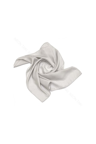 Açık Gri Renk, Fular 11, 57cmx57cm Açık Gri