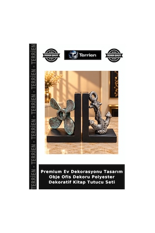 Premium Ev Dekorasyonu Tasarım Obje Ofis Dekoru Polyester Dekoratif Kitap Tutucu Seti