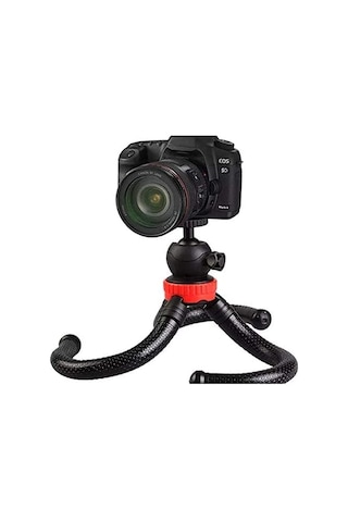 Teknosepetim Profesyonel Fotoğraf Ve Video Çekimi Tripot Telefon Tutucu Esnek 360 Açılı Youtuber Tripodu, Teknosepe Standart