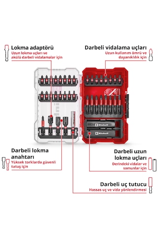 Einhell M-CASE 39 Parça Bits Uç ve Soket Seti - 49109220