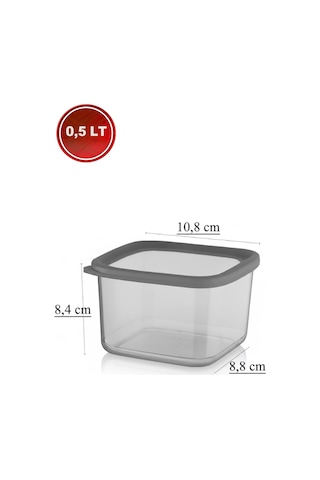 36'lı Küçük Boy Premium Saklama Kabı Şeffaf - Gri
