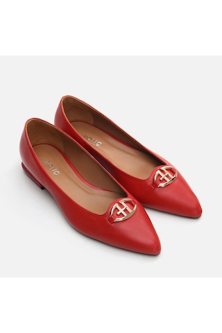 Hotiç Hakiki Deri Kırmızı Kadın Babet 01ayh296660a750 Kırmızı