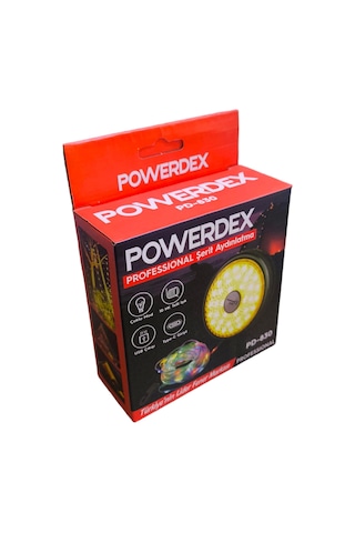 Powerdex 10mt Şarjlı Telli Peri Ledli 8 Animasyonlu Günışığı Ve Rgb Renk Makaralı Süsleme Ledi