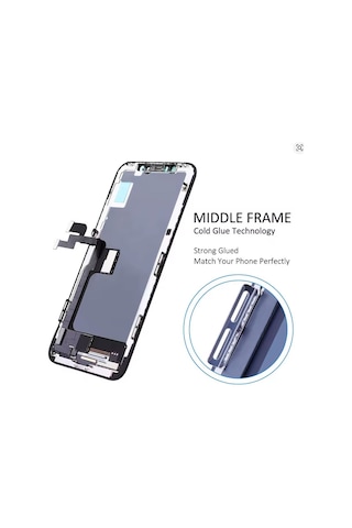 Apple iPhone Uyumlu X A Kalite Ön Lcd Ekran Dokunmatik Sıvı Bandı Kırılmaz Tamir Seti Set