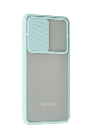 Newface - 219 - Samsung Galaxy Uyumlu A52 Kılıf Palm Buzlu Kamera Sürgülü Silikon - Csmo-tex - - Turkuaz