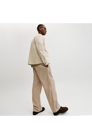 Jack&jones Bill Andros Vis Linen Blend Jogger Erkek Bej Pantolon