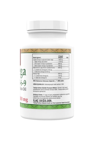 Omega 3 6 9 Balık Yağı 1000 Mg 200 Capsül X 3 Kutu 600 Capsül