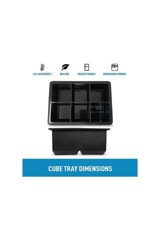 Teltree 6'li Kare Buz Kalıbı - Gıda Silikonu İle Çok Amaçlı Kullanım Çok Renkli