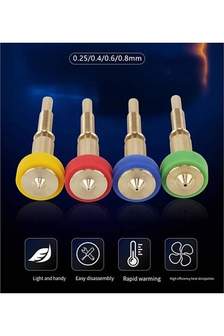 Gatherco E3d Revo Entegre Pirinç Nozul Boğazı Dıy Kiti İçin 3d Baskı Sıcak Uçlu Ekstruder Ekstruder Kafası