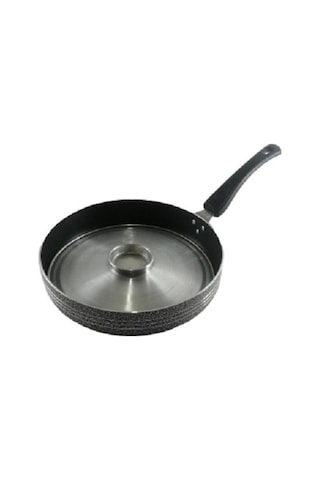 Dum Tv 26 Çift Katlı Teflon Özel Giresun Kızartma Tavası 26 Numara Siyah