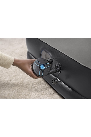 Bestway 671bu Tritech Çift Kişilik Dahili Usb Pompalı Şişme Yatak 2.03m X 1.52m X 36cm Siyah Gri