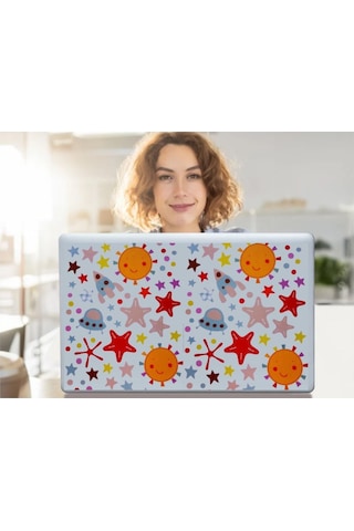 Defter Sticker,laptop Sticker Uzaylı Desenli Pvc 70x50x0,5cm