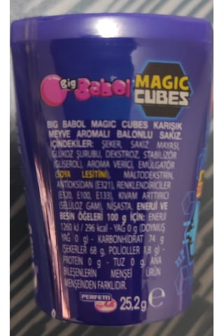 Big Babol Magic Cubes Karışık Meyveli Sakız 15 x 25.2 G