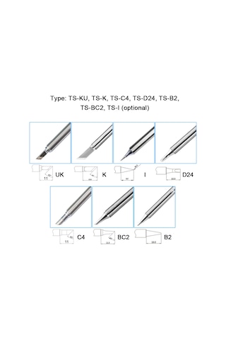 Geeksen Ts100/ts101 İçin Çelik Kaynak Ucu Değiştirme Parçası - Hızlı Isıiletimli 7 Farklı Tip Seçeneği Ts-bc2