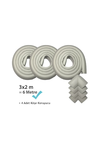 Evokids (6 Metre Kenar + 4 Adet Köşe) Gri Kauçuk Kenar Çok Renkli