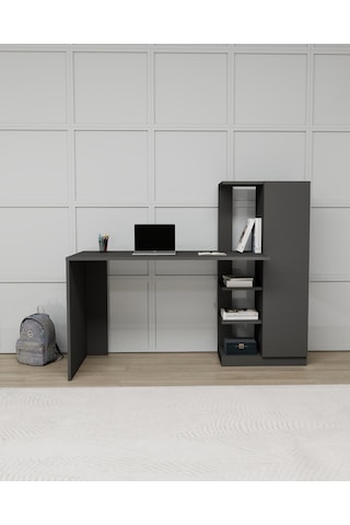 Arnetti Yağız Dolaplı Çalışma Masası Antrasit