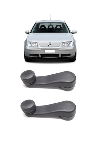 Vw Bora 1998-2005 Uyumlu Manuel Çevirmeli Cam Açma Kapama Kolu Siyah 2 Adet Takım 1h0837581