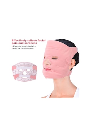 Serinletici Yeniden Kullanılabilir Jel Yüz Maskesi - Sıcak Ve Soğuk Terapi İçin Buzumuz 5283