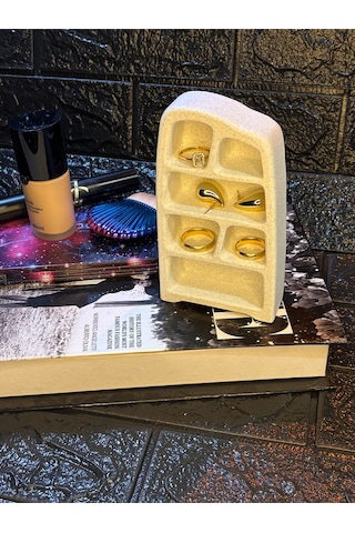 Modern Organik Form Mini Kitaplık Masaüstü Dekoratif Raf