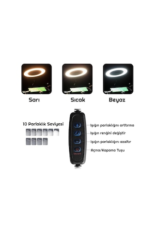 Upway Led Işıklı 3x Büyüteç Lehim Havya Masa Sehpa Standı Yardımcı Esnek Tutucu Kol