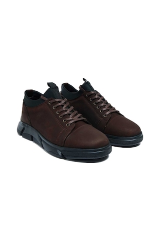 Bestello Bağcıklı Kauçuk Casual 020-1400 Erkek Ayakkabı Kahve Nubuk