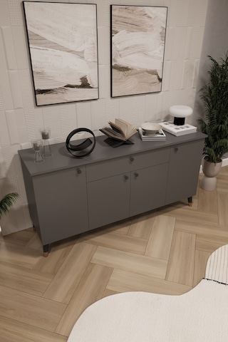 Asra Trend Lüks Konsol Tv Ünitesi %100 Mdf Salon Ve Yemek Odası Ünitesi Knsl03 Koyu Gri