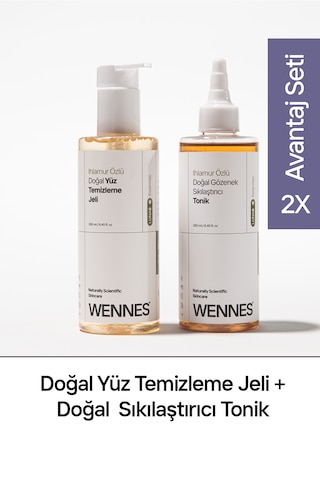 Doğal Yüz Temizleme Jeli Doğal Tonik Avantajlı Set