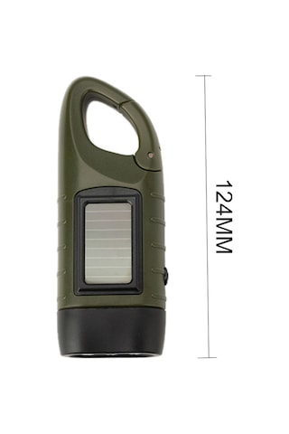 Ranyeek Dışarıda Kullanıma Uygun Güneş Enerjili El Feneri, Elden Çevirerek Şarj Edilebilir, Led Işık, Pil Gerektirmeyen Kompakt Aydınlatma Aleti Çok Renkli