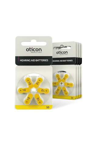 Oticon 10 Numara 1.45V İşitme Cihazı Pili 6 x 5'li