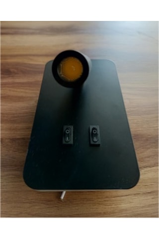 Noas YL85 0732 Siyah Kasa Ronda Led Dekoratif Aplik 3+7W 3200K Gün Işığı Siyah