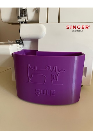 Singer Overlok Çöp Kutusu Fire Kabı Xl Kişiye Özel Mor 14sh654 14