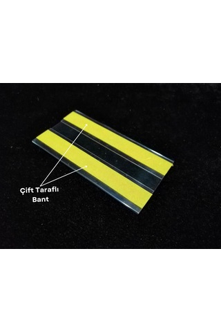50 Adet C Tipi 5x10 Cm Depo Ürün Etiketliği Şeffaf Yapışkanlı