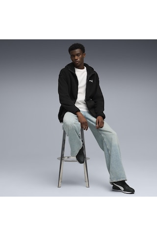 Puma Ess Elevated Full-zip Hoodie Erkek Yetişkin Ceket Siyah
