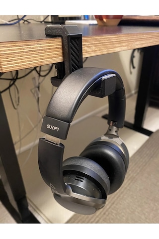 Şık Masa Kenarı Asılabilir Kulaklık Standı - Kulaklık Tutucu Masa Askılığı Masa Kenarı Askılığı