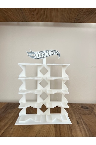 Hot Wheels Uyumlu 10 Araçlık Stand 1/64 Beyaz R3d-002-blk