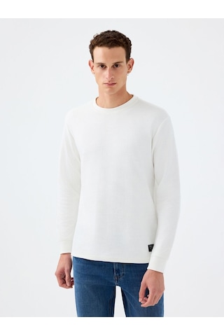 LOFT Regular Fit Erkek Tshirt U.kol Lf2034194 Q1.v1 Beyaz