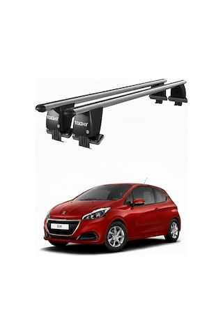 Peugeot 208 2012-2015 Oluksuz Kilitli Ara Atkı Port Bagaj Tavan Barı