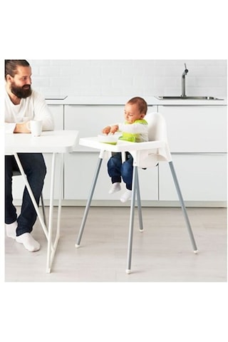 Antilop Unisex Beyaz Tepsili Mama Sandalyesi Beyaz
