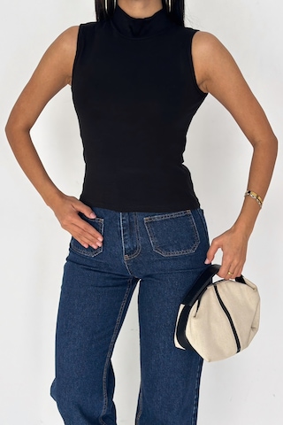 Noa & Noa 2'li Paket Kadın Kolsuz Boğazlı Basic Body Sleek Core SIYAH