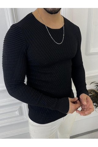 Elku Moda Elkumoda Kazak Slim Fit Triko Dar Kesim Kazak-1887