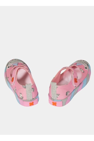 Unicorn Kanvas 3d Baskılı Kız Çocuk Babet Pembe