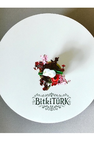 Bitkitürk-beton Saksıda Yapay Çiçek Ofis Salon Hediye
