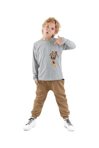 Denokids Cepte Kaplan Erkek Çocuk T-shirt Pantolon Takım Çok Renkli