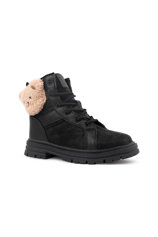Cool Luno Hayvan Figürlü Ortopedik Kaymaz Taban Unisex Çocuk Bot Siyah