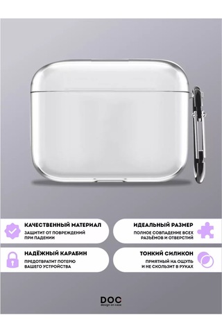 Designoncase Aipods Uyumlu Pro/Aipods Uyumlu Pro 2 İçin Şeffaf Kılıf 246867138 Beyaz