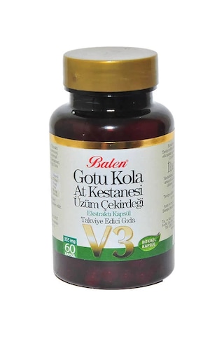 Gotu Kola At Kestanesi Üzüm Çekirdeği Ekstratı V3 60 Kapsül