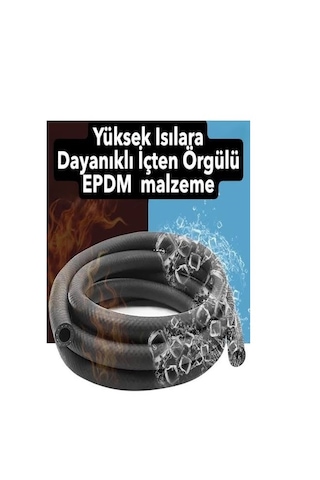 Kauçuk Sıcak Soğuk Kalorifer Radyatör Su Hortumu İç Çap:8mm Epdm 1mt.