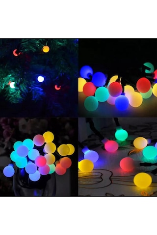 Mighty Güneş Enerjili 5 Metre 20 Led Rgb Işik Bahçe Teras Parti B