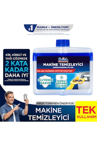 Finish Bulaşık Makinesi Temizleyici Koku Giderici Hijyenik Bakım Sıvısı 2 x 250 ML