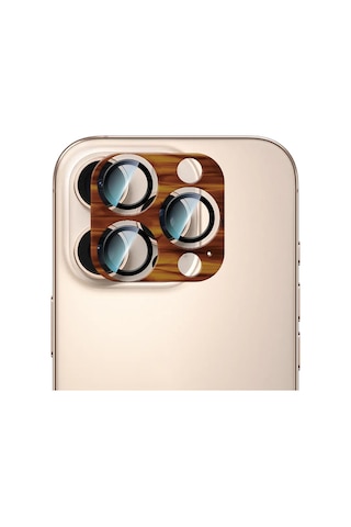 Apple Uyumlu iPhone 16 Pro Caseworld Crystal Color Serisi Full Kamera Lens Koruyucu Kahverengi